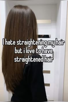 #hair #curlyhaircare #straightener #straightening #straighteninghair #whisper #girly #girlhood How To Straighten Your Hair, Straightened Hair, Preppy Hairstyles, Help Hair Grow, Hair Inspiration Long, Instagram Feed Ideas, Curly Hair Care