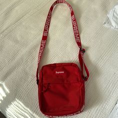 Great Condition Supreme Bag, Full Service, Fast Delivery, Man Shop, Red, Color