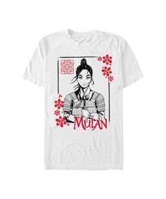 Mulan Live Action, Black Portrait, Disney Mulan, Disney Designs, Slim Fit Shorts, Mulan, White T Shirt, Classic Shirt, Live Action