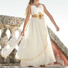 Belt Included Chasing Fireflies Costumes, Sheet Costume, Greece Dress, Sirens Fashion, Roman Dress, Greek Dress, Greek Costume, Greek Goddess Costume, Girls Costumes