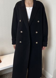 With double-breasted button styling, this double-face wool coat makes a sophisticated outerwear choice. Front button closure Notched lapels 85% wool + 15% rabbit fur No lining Dry Clean Item #6632 Women's winter long wool coat SIZE INFO XS=US2=UK6=EU32 S=US4-6=UK8-10=EU34-36 M=US8-10=UK12-14=EU38-40 ★★Please advise your Height and Weight, and I will make sure you choose the right size. Wool Long Coat, Coat White, Long Coats, Long Wool Coat, Winter Coats Jackets, Rabbit Fur, Double Face, Height And Weight, Choose The Right