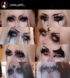 Gothic Eye Makeup, Maquillage Goth, Liner Looks, Goth Eye Makeup, Funky Makeup, Punk Makeup, Makeup Drawing, Graphic Makeup, Swag Makeup