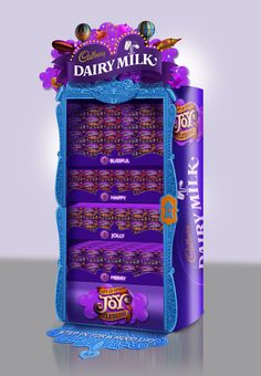 the dairy milk vending machine is purple