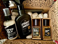 Sticky Dates, Super Milk, Toil & Trouble 😍 LUSH Sticky Dates Lush, Vanilla Routine, Lush Super Milk, Super Milk, Sticky Dates, Lush Aesthetic, Sticky Date, Lush Products, Perfume Body Spray