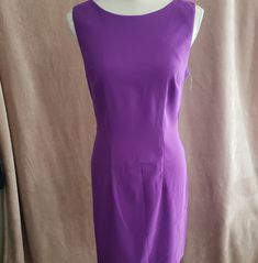 Purple Above Knee Dress With Tags. Great For Easter. Purple Lined Midi Length Dresses, Dressy Purple Sleeveless Dress, Purple Stretch Sheath Dress, Purple Sleeveless Lined Dress, Purple Sleeveless Evening Dress For Spring, Chic Fitted Purple Sleeveless Dress, Chic Lined Purple Dress, Chic Purple Fitted Sleeveless Dress, Chic Purple Lined Dress