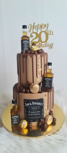 Jack daniels birthday cake Jack Daniels Birthday Cake, Golden Birthday Cakes, 30 Cake, Birthday Cake For Him, 60th Birthday Cakes