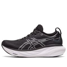 (WMNS) Asics Gel Nimbus 25 'Black Pure Silver' 1012B356-001 (SNKR/Low Top/Women's/Non-Slip/Wear-resistant/Shock-absorbing) Asics Black Running Shoes For Marathon, Asics Black Sneakers For Marathon, Asics Black Running Shoes With Arch Support, Black Asics Athleisure Sneakers, Black Asics Sneakers With Arch Support, Asics Black Athleisure Running Shoes, Black Asics Running Shoes Athleisure Style, Black Asics Running Shoes For Athleisure, Asics Black Training Running Shoes