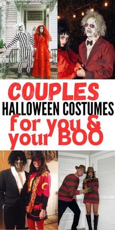 couples halloween costumes for you and your boo book cover with images of people dressed in costume