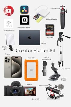 the contents of a photographer's gear list