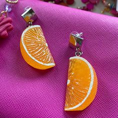 Show Of Your Personality In This Trendy Cute Acrylic Orange Slice Earrings Nickel Free Orange Earrings For Party, Nickel-free Orange Earrings For Party, Orange Slice, Orange Slices, Earrings Color, Color Orange, Jewelry Earrings, Women Jewelry, Orange