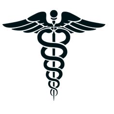 a cadus medical symbol on a white background