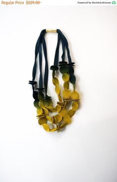 Triple necklace, textile necklace, asymmetric necklace, fabric jewelry, black  jewelry, statement necklace, bib necklace, jersey necklac Unique Handmade Jewelry Fabric, Textile Jewelry Silk, Fabric & Marbles Necklace, Textile Necklace Leather, Fabric Necklaces Tutorials, Casual Jewelry Fabric, Zipper Necklace Jewelry, Donna Kato Necklace, Ayala Bar Necklace