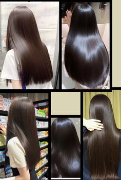 Straight Black Hair, Long Dark Hair, Hair Up Styles, Silk Hair