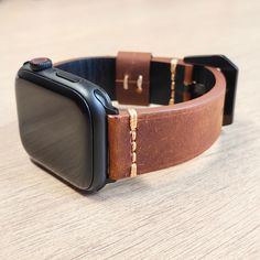 Feature -Crazy horse leather is one of the most durable genuine leather, the band made of it is toughness and will be long lasting . -Watch band comes with gift a wood box, suitable to give as a gift for any occasions,could be the great presents for Birthdays, Christmas, Valentine's Day, Mother's Day,Father's Day and other occasions. -This leather apple watch band comes with quick release bar, allow you to release the band from adapter and use it on normally watch in size 22mm , multiple usage. Leather Apple Watch Band, Apple Watch Bands Leather, Leather Watch Strap, Leather Watch Bands, Crazy Horse, Wood Box, Beautiful Watches, Apple Watch Band, Quick Release