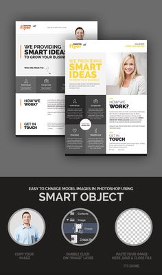 an image of a brochure with the words smart ideas on it