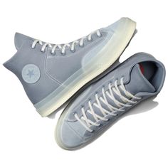 Converse Chuck 70 Marquis 'Grey' A04539C Gray Lace-up High-top Sneakers With Translucent Outsole, Sporty Gray Sneakers With Rubber Toe Cap, Gray Outdoor Sneakers With Translucent Outsole, Gray Urban Converse Sneakers, Gray High-top Sneakers With Translucent Outsole, Gray Sneakers With Rubber Toe Cap For Streetwear, Gray Leather Converse Sneakers, Gray High-top Sneakers With Rubber Toe Cap, Casual Gray Converse High-top Sneakers