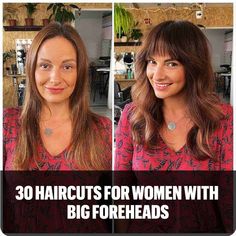 Brunette Shag with Thin Fringe Long Bangs With Face Framing, Fringe For High Forehead, Bangs For Broad Forehead, Haircuts Large Forehead, Bangs Receding Hairline, Hairstyles For Women With Receding Hair, Curtain Bangs To Hide Forehead, Fringe High Forehead, Haircut For Wide Forehead Woman