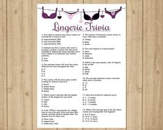 Lingerie Bridal Shower, Game Diy, Kitty Party Games