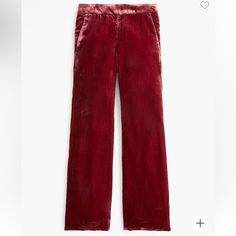 High Rise. Slim Through Hip And Thigh With A Full Length, Slightly Wide Leg. Front Rise: 11 3/8"; 26" Inseam; 19 1/4" Leg Opening. Our Customer-Favorite Fit With A Few Updates Namely A Pull-On Waistband... - And Luxe Velvet. If You Loved Our Velvet Easy Pant Last Season, This Is For You. With Side Pockets Because...Obviously! Viscose/Nylon. Elastic Waistband. Slant Pockets. Lined. Dry Clean. Import. Chocolate Clothes, Jcrew Collection, Crew Clothing, Wide Leg Linen Pants, Jcrew Women, Pull On Pants, Wide Leg Jumpsuit, Straight Pants, Woman Colour