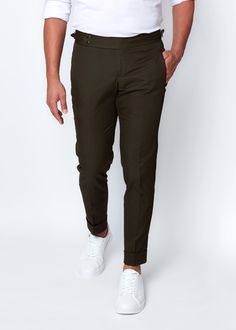 The Olive Green Chino Pants Green Chino Pants, Luxury Menswear, Green Chinos, Custom Suits, Popover Shirt, Mens Luxury Fashion, Custom Suit, Suit Shirts, Pants Design