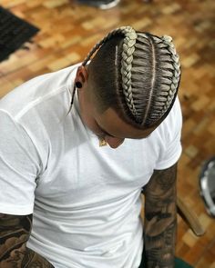 Ash Blonde Highlights Braid French Braids Men, Kepang Dua, Best Braid Styles, Braids With Fade, Braid Styles For Men, Boy Braids Hairstyles, Cornrow Hairstyles For Men, Braids For Boys, Ash Blonde Highlights