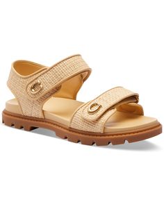 in stock Beige Double Strap Sandals With Cushioned Footbed, White Double Strap Sport Sandals With Cushioned Footbed, Coach Beige Leather Sandals, Beige Double Strap Sandals With Buckle Closure, White Double Strap Sandals With Cork-bed Midsoles, Bare Beauty, Footbed Sandals, Easter Shopping, Quilted Coverlet