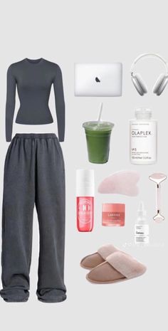 the contents of a woman's outfit are shown