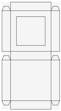 an open box with two sides cut out to look like it is in the shape of a rectangle