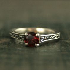 Sculptural Ring, Medieval Rings, January Birthstone Rings, Red Garnet Ring, Gothic Rings, Dope Jewelry, January Birthstone, Garnet Ring, Silver Engagement Rings