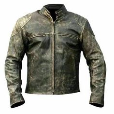 Mens abraci biker vintage cafe racer distressed brown real leather jacket – Leather Store World 90s Cafe, Vintage Outfits For Men, Leather Riding Jacket, Man Cafe, Leather Jacket Mens, Vintage Cafe Racer, Distressed Leather Jacket, Cafe Racer Jacket, Biker Leather Jacket