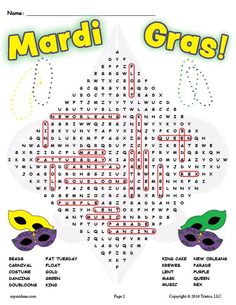 FREE Printable Mardi Gras Word Search! Uppercase Letter Tracing, Homeschool Lessons, Creative Lesson Plans, Letter Tracing Worksheets, Uppercase Alphabet, Alphabet Tracing Worksheets, Letter Tracing, Free Word, Homeschool Lesson