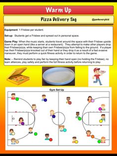 the pizza delivery game is shown with instructions for how to make it and what to use it