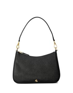 medium, leather, brand logo, solid color, zipper fastening, fully lined, internal pockets, internal zip pocket, external pocket, bag handle, detachable shoulder strap, contains non-textile parts of animal origin, baguette bag , Color: Black , Size: -- Ralph Lauren Bag, Ralph Lauren Handbags, Desired Reality, Ralph Lauren Bags, Womens Designer Bags, Luxury Purses, Lauren By Ralph Lauren, Baguette Bag