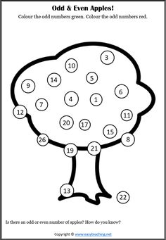 an odd and even apples worksheet for numbers 1 - 10 with the addition