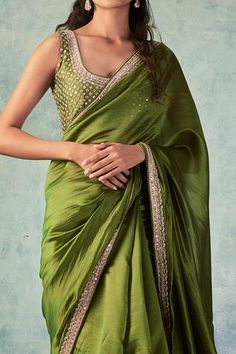 Shop for Punit Balana Green Organza Silk Saree With Blouse for Women Online at Aza Fashions Green Pre-draped Saree With Gota Work For Eid, Green Pre-draped Saree With Mirror Work For Festivals, Green Tissue Silk Choli For Festive Occasions, Festive Green Tissue Silk Choli, Pista Green Chanderi Blouse Piece For Reception, Green Silk Pre-draped Saree With Resham Embroidery, Green Chinon Pre-draped Saree For Navratri, Embroidered Pista Green Pre-draped Saree For Navratri, Designer Green Pre-draped Saree With Mirror Work