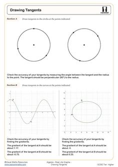 the diagram shows two circles with different points on them, and one circle has an area for