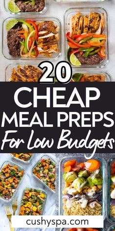 20 cheap meal preps for low budget meals