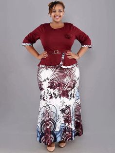 Material: 91-99% Polyester & Spandex. Features: Two-piece outfits. long sleeves. asymmetrical hem. patchwork. top. floral print. maxi skirt.Style: Casual. Office The Floral print pattern position may be random.Package Include:With A Belt. Brooch Plus Size Casual Work Outfits, Traditional Dresses African, Plus Size Office Wear, Corporate Gowns, Ptso Ideas, Ptso Ideas Outfits, Plus Size Office, Casual Work Attire, Wrapped Skirt