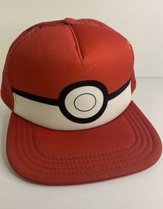 Red Nintendo Pokemon PokeBall Youth Snapback Hat Baseball -. Two small fabric holes on front of hat - (see pictures) Great Collectible Hat Ships USPS First Class Mail Nintendo Pokemon, Hat Baseball, Snapback Hat, First Class, Snapback Hats, Baseball Hats, Nintendo, Pokemon, Ships