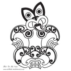 a drawing of an ornamental design on a white background