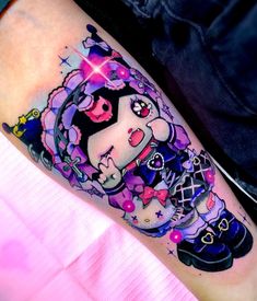 a person with a tattoo on their leg