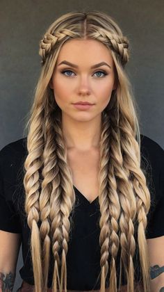 Viking Wedding Hair Brides, Viking Wedding Hair, Viking Braids