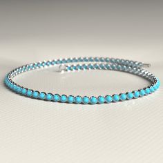 Turquoise Tennis Bracelet in 14K/18K Gold Elegant Round Turquoise Bracelet, Elegant Turquoise Round Bracelet, Turquoise Jubilee Bracelet, Elegant Turquoise Beaded Bangle Bracelets, Turquoise Jubilee Bracelet Bangle, Elegant Turquoise Beaded Bracelet, Stacked Wedding Rings, Jewelry Turquoise, Birthstone Bracelets