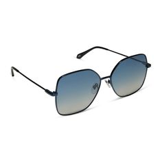 It's nothing but good vibes in these retro shades! With a sleek wire frame and slightly oversized fit, staying cool is more than a look - it's a lifestyle.It's nothing but good vibes in these retro shades! With a sleek wire frame and slightly oversized fit, staying cool is more than a look - it's a lifestyle. Casual Blue Sunglasses For Pool, Casual Blue Shield Sunglasses With Tinted Lenses, Casual Blue Cat Eye Sunglasses With Polarized Lenses, Casual Blue Polarized Cat Eye Sunglasses, Casual Metal Frame Sunglasses For Spring, Blue Gradient Aviator Sunglasses, Blue Sunglasses With Gradient Lenses For Everyday, Casual Metal Frame Shield Sunglasses For Summer, Casual Summer Shield Sunglasses With Metal Frame