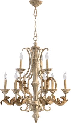 Quorum - 6037-9-70 - Nine Light Chandelier - Florence - Persian White French Country Empire Lighting, Quorum Lighting, Candelabra Chandeliers, White Chandelier, Candle Style Chandelier, Island Pendants, Chandelier Style, Candelabra Bulbs, Candle Styling