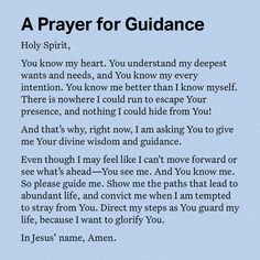 a prayer for guidance with the words, you know my heart