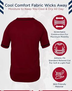 the back of a red shirt with instructions on how to wear it and how to use it