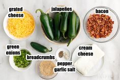 the ingredients are laid out on the table to make an enchilada dish