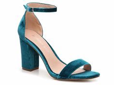 Blue Heels Wedding, Teal Shoes, Trendy Heels, Velvet Sandals, Shoes And Sandals, Prom Heels, Velvet Heels