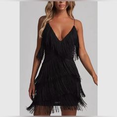 Fringe Tassel Club Party Prom Mini Dress Sexy Deep V-Neck Backless Patchwork Bodycon Dress Spring Summer Fringe Tassel Prom Mini Dress, Epic Outfits, Summer Fringe, Country Dresses, Club Parties, Dress Spring, Club Party, Glam Dresses, Spring Summer Dress